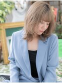 くせ毛風カール外人風カラーウェットヘアa川口10代20代30代