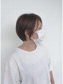 ショートボブくびれショート丸みショート白髪染め