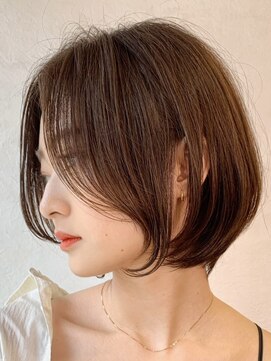 ロンドブルーム 天神大名店(Lond Bloom) ミルクティベージュカラーミニボブ大人ショートボブショート