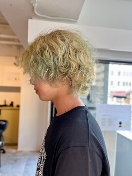ソイクフ 四条大宮店(SOY-KUFU) 【soy-kufu】MEN'S HAIRマッシュパーマデザインカラー