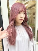 10代20代【インナーカラー】ローズピンク×ベビーピンク