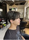 シースルーマッシュ センターパート ニュアンスパーマ