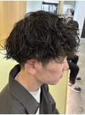 メンズマッシュパーマツイストスパイラルパーマ波巻きパーマ