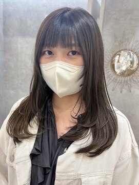 ポジ(poji) ミディアム　ミディアムレイヤー　セミディ　地毛風カラー