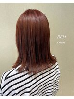 スーパーカット 元町店(SUPER CUT)&nbsp;ボルドーカラー　切りっぱなしボブ　インナーカラー