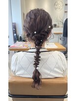 オートル 綱島店(AUTRE by FUGA hair)&nbsp;パールでより可愛い編みおろしアレンジ