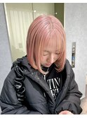 ピンクカラー　トリプルカラー　ハイトーンカラー