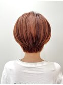オレンジ×ハンサムショート