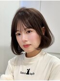 ミディアムヘア韓国ボブタッセルボブレイヤーボブデザインカラー