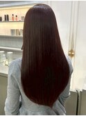 レッドブラウン 髪質改善カラー ダメージレス 艶カラー