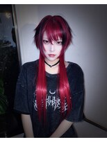 キイ 原宿 表参道(K.e.y)&nbsp;シャギーカット/レッドカラー/エクステ