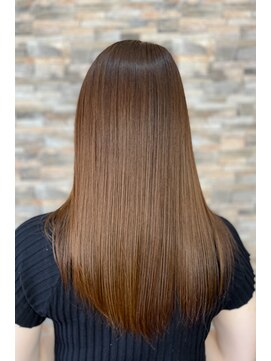 ヘアメイクアモーレ 光の森店(Hair Make Amore) 髪質改善ストレート+キャラメルブラウン