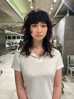 ダブ アオヤマ(DaB AOYAMA)&nbsp;ミディアムウルフパーマ顔まわりカット顔まわりレイヤー