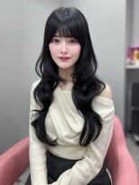 ボタン シブヤ(VOTAN SHIBUYA)&nbsp;ブラック/水素カラー/韓国ヘア/渋谷/レイヤー/顔まわり