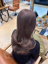 ユニ バイ マグ 長野店(Uni.by Mag)&nbsp;" 透け感抜群" ダブルカラー ミルクティーピンクベージュ