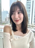 ミディアムレイヤーくびれミディアム大人韓国ヘア