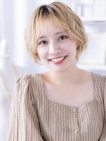 ENOAhair&spabyCOVERHAIR【ショート/白髪染め ぼかし/ヘッドスパ】【10/1開店(予定)】&nbsp;20代30代秋のミルクティーベージュ丸みショート