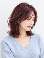 ソレイユカラー トヨカワ(SOLEIL COLOR TOYOKAWA)&nbsp;ミディアムくびれヘアピンクパープル立体感ハイライト