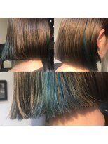 ビビト(bibito) bibito お客様デザインカラー切りっぱなしボブ×インナーカラー