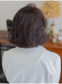 ダークグレイッシュな綺麗ボブ