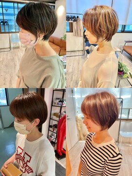 コワファーストナガサキシャンプーボーイ(COIFF1RST NAGASAKI SHAMPOO BOY) 大人可愛い20代30代40代黒髪前下がりショートボブ丸みショート◎