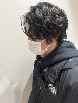 ウクラ バイ レシッド 池袋(uchla by rcid) お洒落メンズミディアムショートミディアムパーマセンターパート