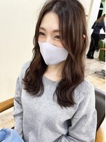 マリアバイアフロート(Maria by AFLOAT)&nbsp;韓国風なフェミニンロング　脱マスク小顔カットチェリーブラウン