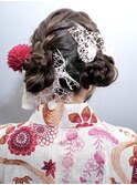 浴衣ヘアアレンジ☆浴衣の着付け渋谷浴衣推し活推しカラー