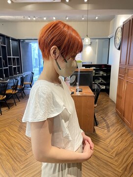 ウニレ バイ センス(unire by sense) 【ショート】ブリーチカラー/コンパクトショート/ピンクカラー