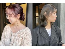 顔まわりの似合わせカットで小顔効果。透明感カラーでトレンドヘアを実現