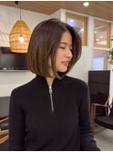 ボブヘア/ロブヘア/ワンレンボブ/前髪長めボブ/銀座