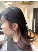 インナーカラー×モーヴピンク