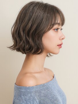 カバーヘアアンドスパ ブリス 浦和(COVER HAIR&SPA bliss) 細めハイライト外ハネエアリーボブパーマp1浦和20代30代40代