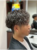 ツイスパ/メンズパーマ/束感ショート/ツーブロックマッシュ/床屋