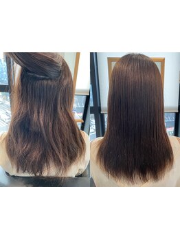 【美髪を作る髪質改善】2席・完全マンツーマンだからくせ毛/うねりの悩みを丁寧にくみ取ります〔縮毛矯正〕