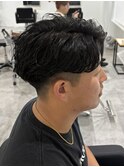 MEN’S HAIR/サーフカール/刈り上げセンターパート/伊勢崎