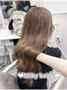 リルミー ミュエナ 大須 矢場町(Lilme myuena) ブリーチあり ミルキーベージュ♪