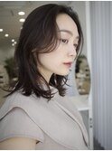 レイヤーカットウルフカットボブグレージュオリーブべージュ