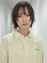 アイトーキョーエス 渋谷(AI TOKYO S)&nbsp;レイヤーボブウルフボブハッシュカットブラウンブリーチなし前髪