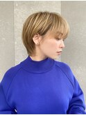 ハンサムショート/丸みショートボブ/20代30代40代50代/顔周り