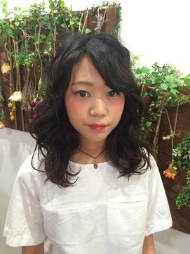 ヘアーサロン チカ(HAIR SALON CHIKA) 黒髪ウェーブらふスタイル