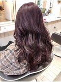 オフィスOKなインナーハイライト×ピンクアッシュ