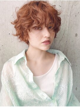 シスタ(SISTA) 【SiSTA】オレンジベージュ×カーリーヘア