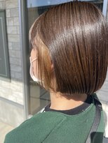 アメイジングヘアー 千歳店(AMAZING HAIR) ミニボブ/フレーミングカラー/デザインカラー/ブリーチ/ベージュ