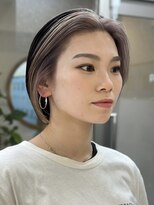 サンク 原宿 表参道(cinq)&nbsp;デザインカラー前髪インナーカラーベージュカラーブリーチカラー