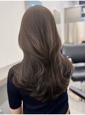 アッシュグレーレイヤーカットアッシュ20代30代40代韓国ヘア艶髪