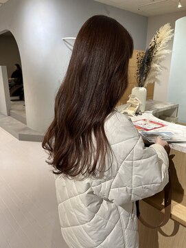 ワークスヘアー(WORKS HAIR) ピンクブラウン　ブリーチなし