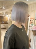 SAIMA★ハイトーン/ホワイトシルバー/切りっぱなしボブ