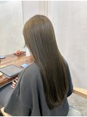 後髪も綺麗に見えるワンカールレイヤーカットベージュ