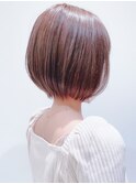 Say.ショートボブブルーカラーインナーカラーデジタルパーマ青山